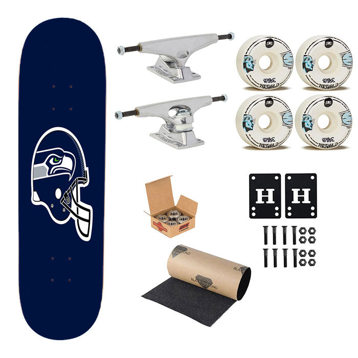 Seattle Seahawks Helmet Skateboard Complete Board 8.0" X 31.75"