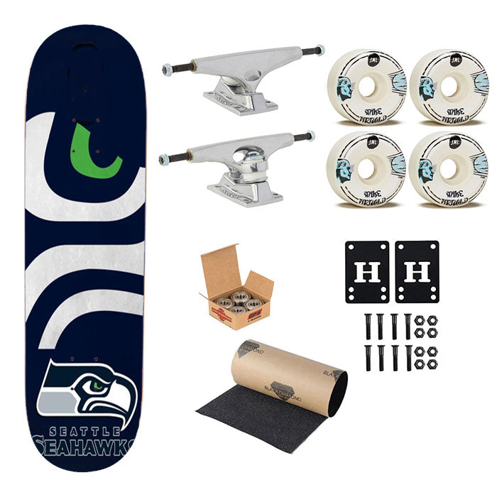 Seattle Seahawks Nfl Skateboard Complete Board 8.0" X 31.75"