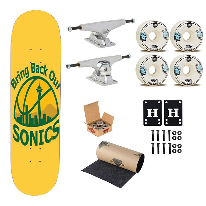 Seattle Sonics Bring Back Our Skateboard Complete Board 8.0" X 31.75"