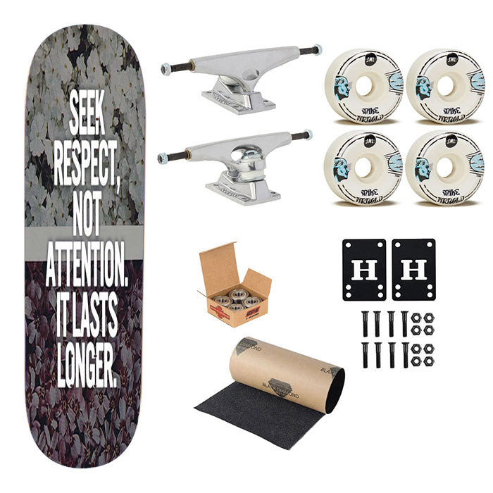 Seek Respect Skateboard Complete Board 8.0" X 31.75"