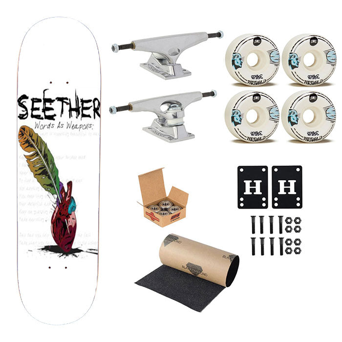 Seether Word As Weapons Skateboard Complete Board 8.0" X 31.75"