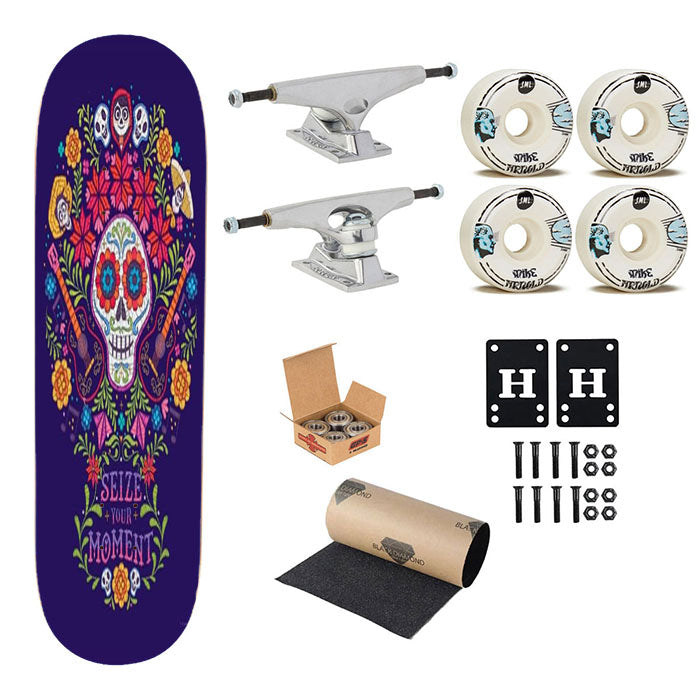 Seize Your Moment Skateboard Complete Board 8.0" X 31.75"