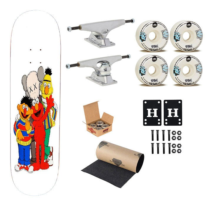 Sesame Street X Kaws Skateboard Complete Board 8.0" X 31.75"