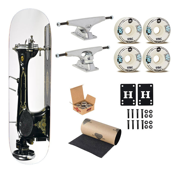 Sewing Machine Skateboard Complete Board 8.0" X 31.75"
