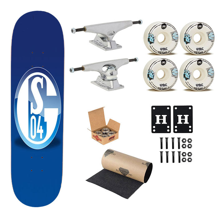 Shalke 04 Skateboard Complete Board 8.0" X 31.75"
