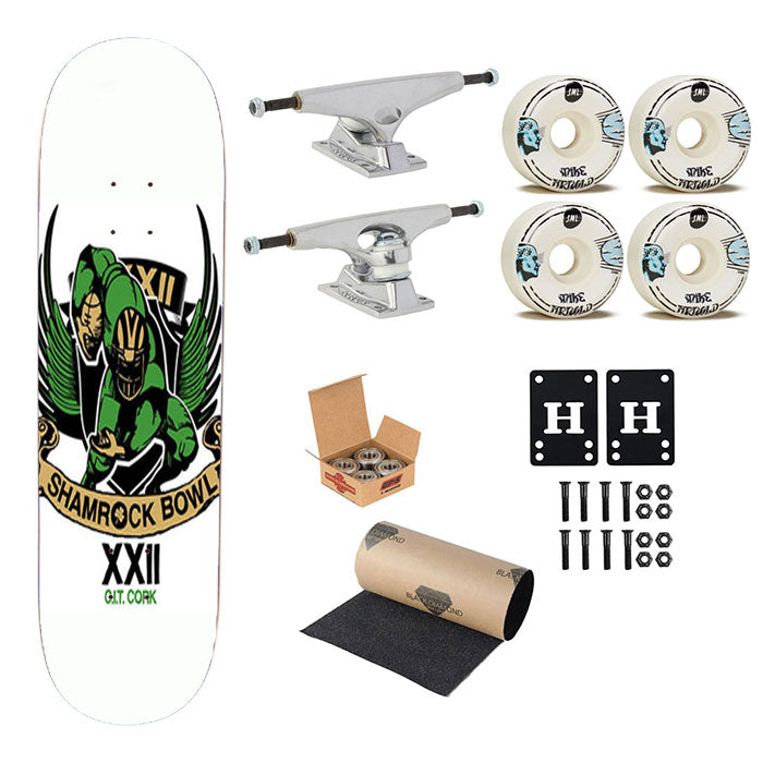 Shamrock Bowl Logo Skateboard Complete Board 8.0" X 31.75"