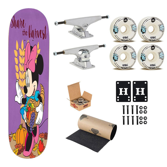 Share The Harvest Minnie Mouse Skateboard Complete Board 8.0" X 31.75"