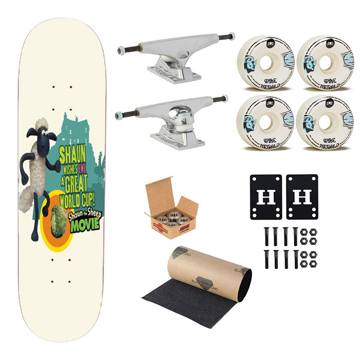 Shaun The Sheep Movie Cover Skateboard Complete Board 8.0" X 31.75"