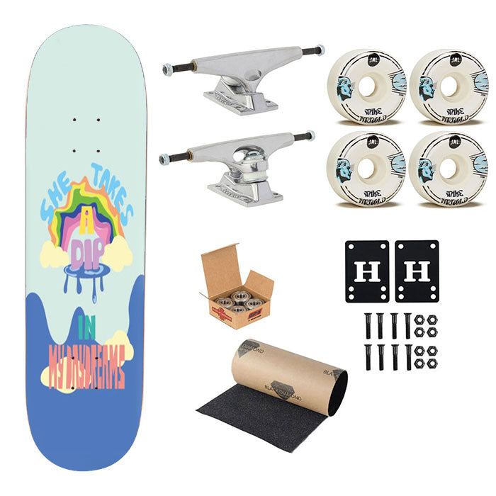 She Takes A Dip In My Daydreams Skateboard Complete Board 8.0" X 31.75"