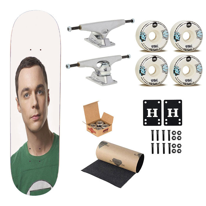 Sheldon Cooper Big Bang Theory Skateboard Complete Board 8.0" X 31.75"