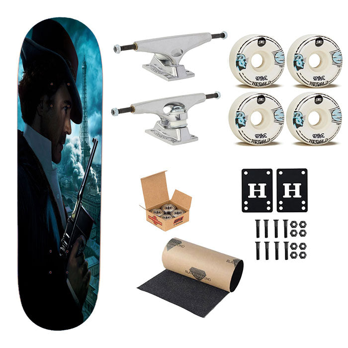 Sherlock Holmes A Game Of Shadows Skateboard Complete Board 8.0" X 31.75"