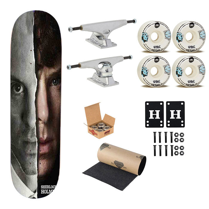 Sherlock Holmes Benedict Cumberbatch Skateboard Complete Board 8.0" X 31.75"