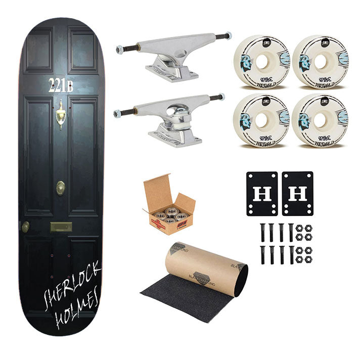 Sherlock Holmes Door Skateboard Complete Board 8.0" X 31.75"