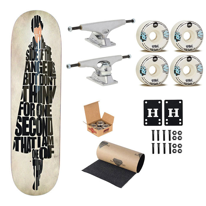 Sherlock Holmes Quote Skateboard Complete Board 8.0" X 31.75"