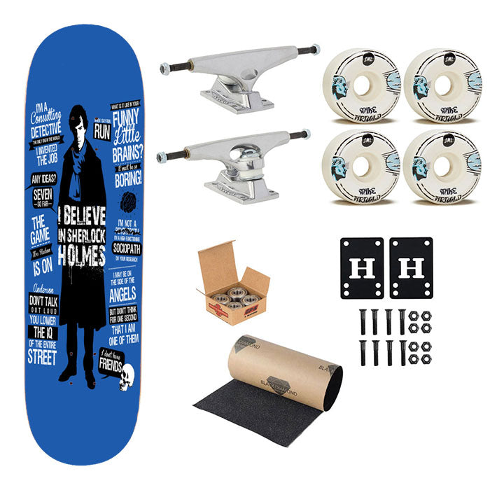 Sherlock Homes Cool Quote Skateboard Complete Board 8.0" X 31.75"