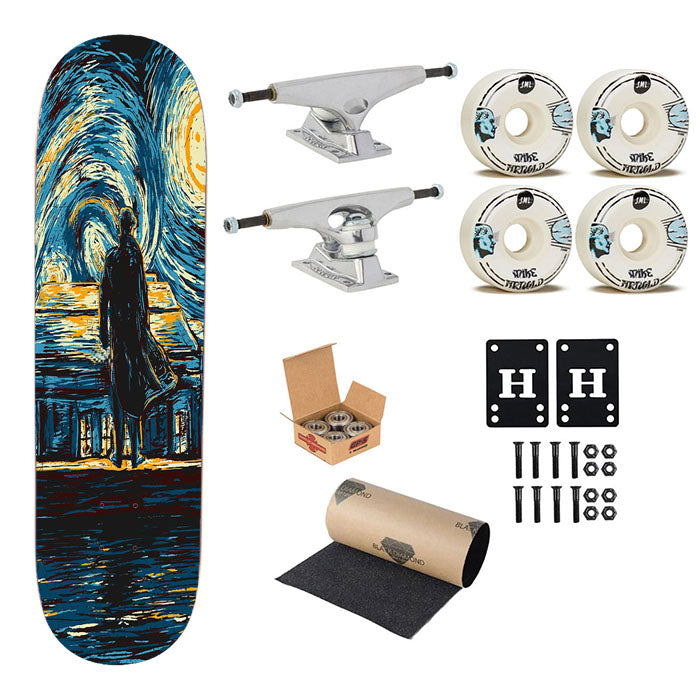 Sherlock Meet Van Gogh Skateboard Complete Board 8.0" X 31.75"
