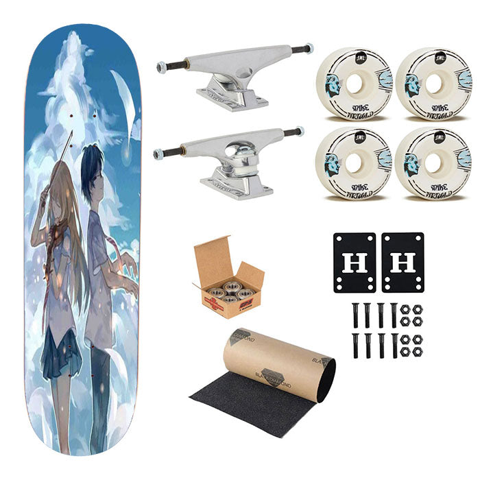 Shigatsu Wa Kimi No Uso Your Lie Skateboard Complete Board 8.0" X 31.75"