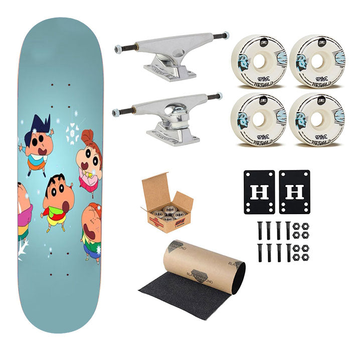 Shin Chan And Friends Skateboard Complete Board 8.0" X 31.75"