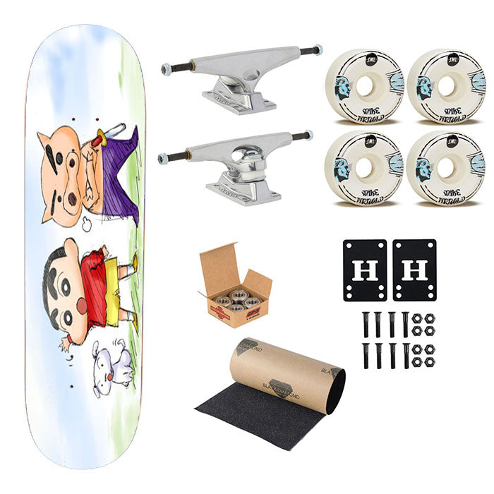 Shin Chan Art Skateboard Complete Board 8.0" X 31.75"