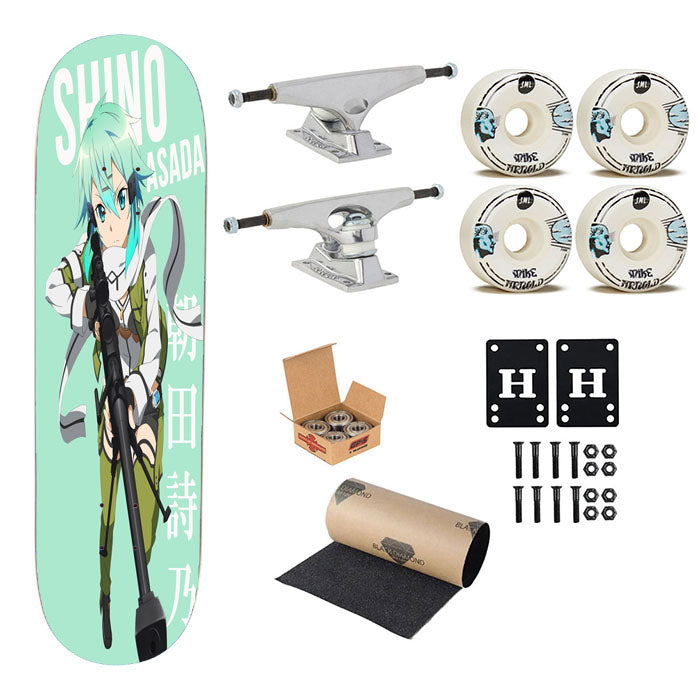 Shino Asada Sword Art Online Anime Skateboard Complete Board 8.0" X 31.75"