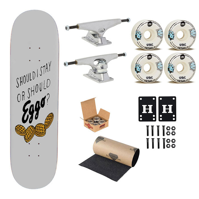 Should I Stay Or Should I Eggo Skateboard Complete Board 8.0" X 31.75"