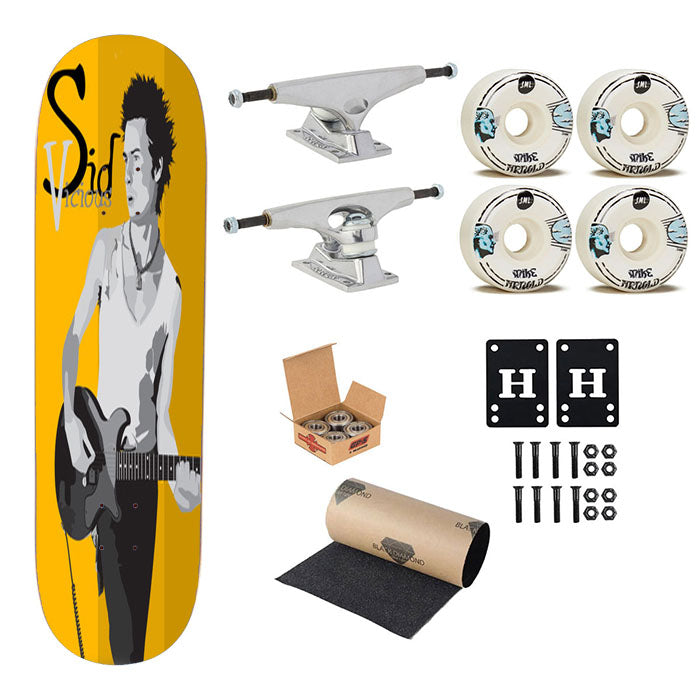 Sid Vicious Sex Pistols Punk Rock Skateboard Complete Board 8.0" X 31.75"