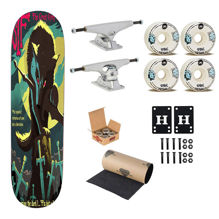 Sif Grey Wolf Dark Souls Skateboard Complete Board 8.0" X 31.75"