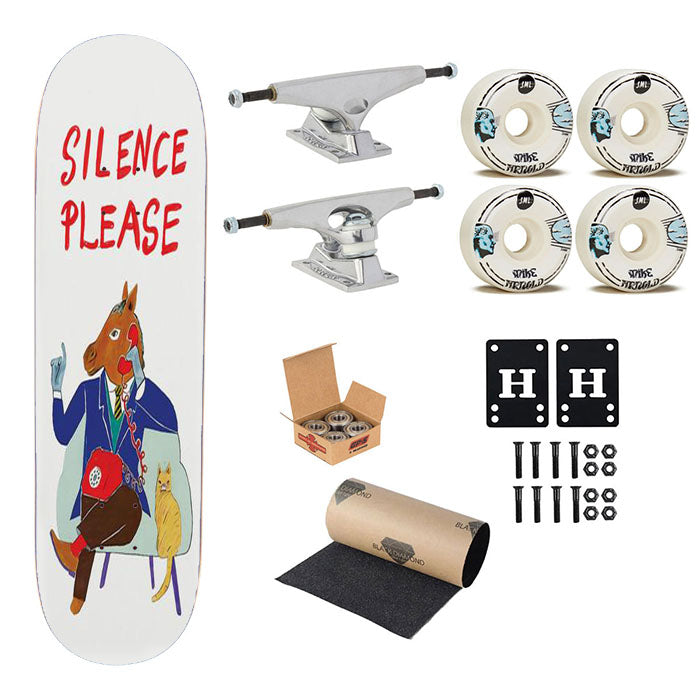 Silence Please Skateboard Complete Board 8.0" X 31.75"