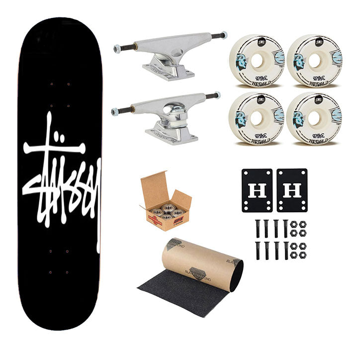 Simple Design Stussy Skateboard Complete Board 8.0" X 31.75"