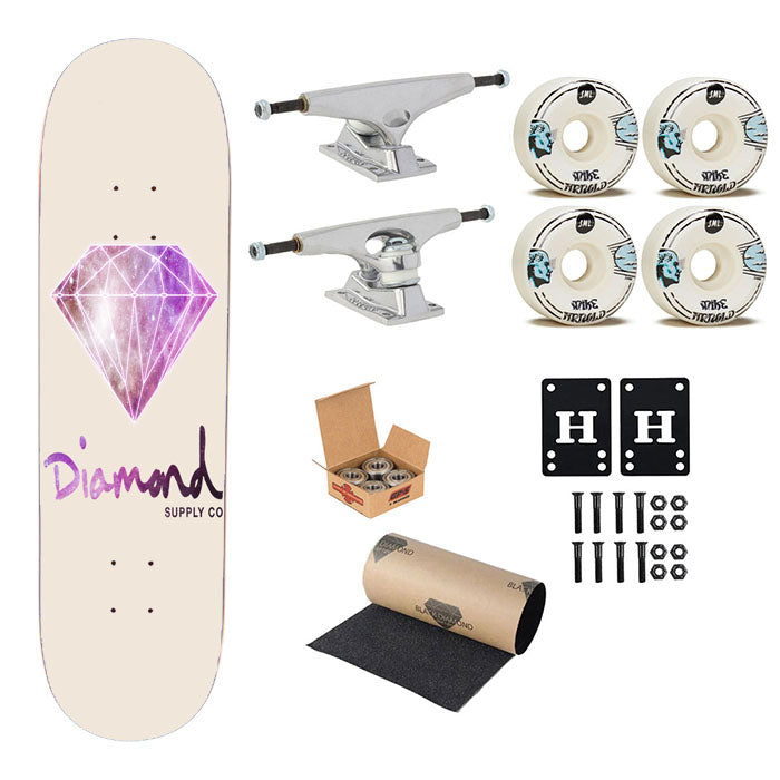 Simple Diamond Supply Co Logo Skateboard Complete Board 8.0" X 31.75"