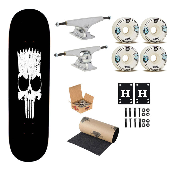 Simpson Punisher Style Skateboard Complete Board 8.0" X 31.75"