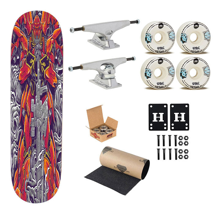 Sinanju Gundam Mecha Skateboard Complete Board 8.0" X 31.75"