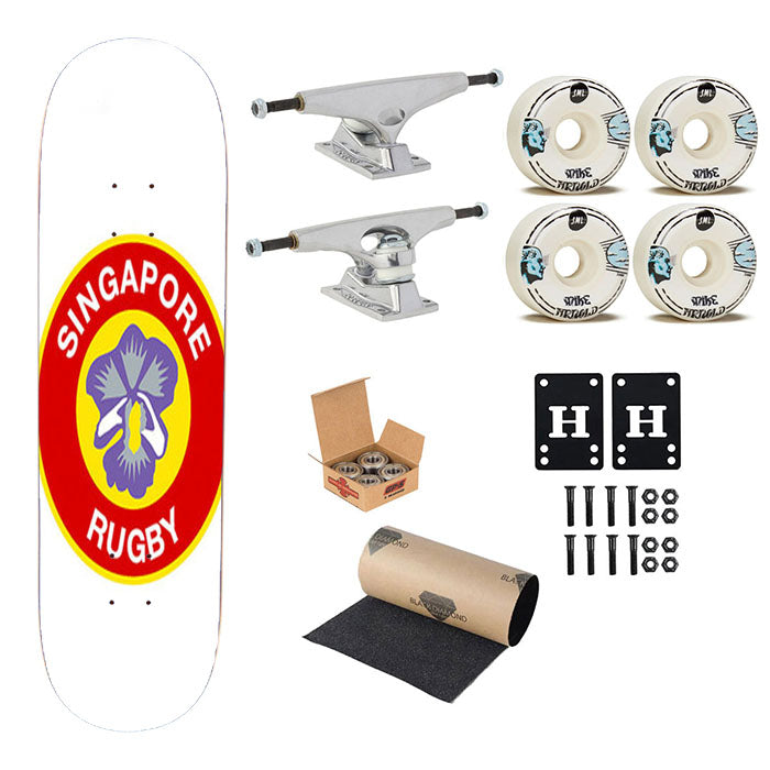 Singapore Rugby Skateboard Complete Board 8.0" X 31.75"