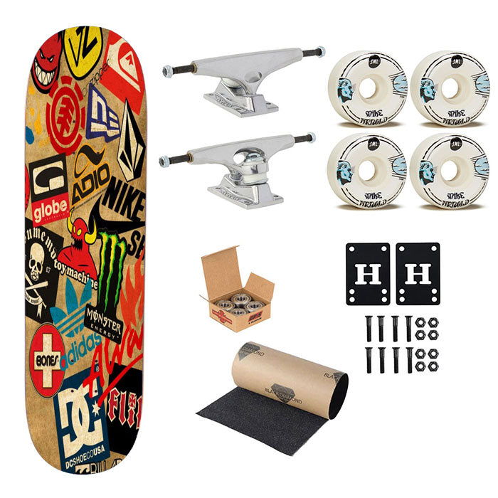 Skater Brand Pop Pattern Skateboard Complete Board 8.0" X 31.75"