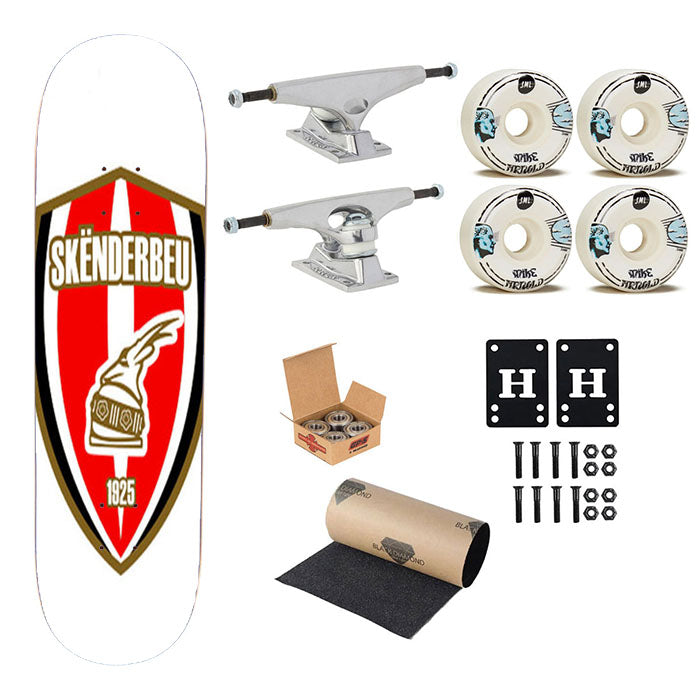 Skenderbeu Logo Skateboard Complete Board 8.0" X 31.75"