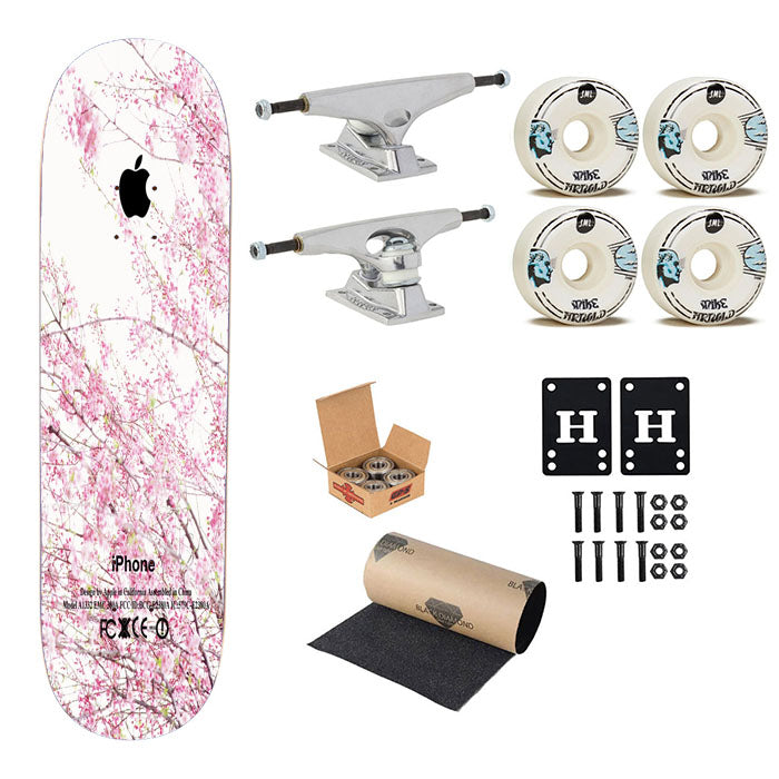 Skin Artistic Floral Design Skateboard Complete Board 8.0" X 31.75"