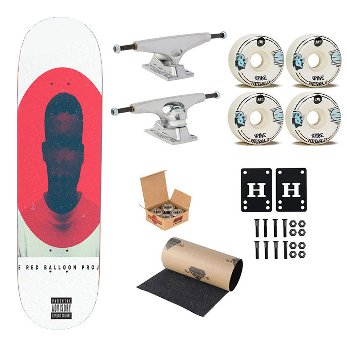 Skizzy Mars The Red Balloon Project Skateboard Complete Board 8.0" X 31.75"