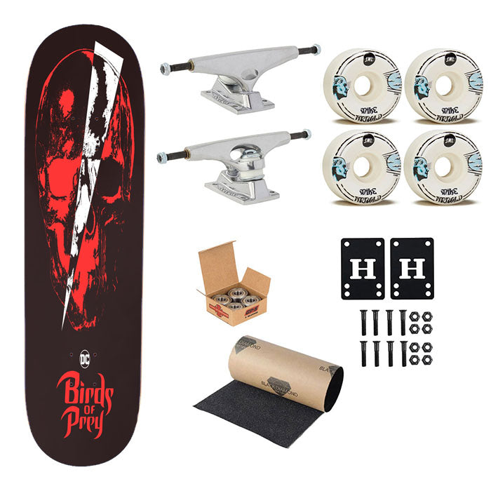 Skull Art Dc Birds Of Prey Skateboard Complete Board 8.0" X 31.75"
