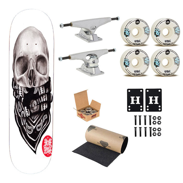 Skull Art Of Barish Skateboard Complete Board 8.0" X 31.75"