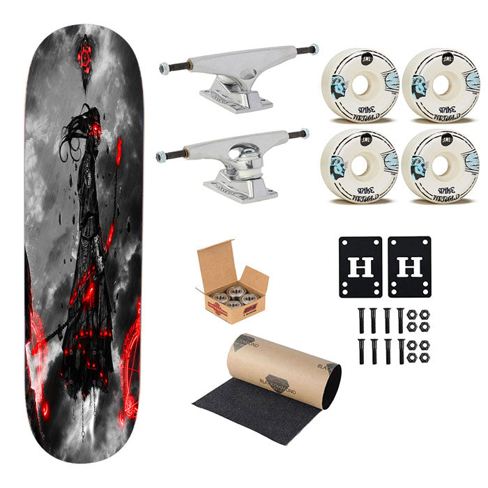 Skull Dark Archer Skateboard Complete Board 8.0" X 31.75"