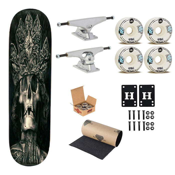Skull Death Morgue Skateboard Complete Board 8.0" X 31.75"