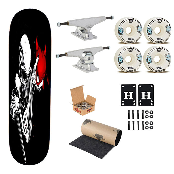 Skull Heartbreaker Skateboard Complete Board 8.0" X 31.75"