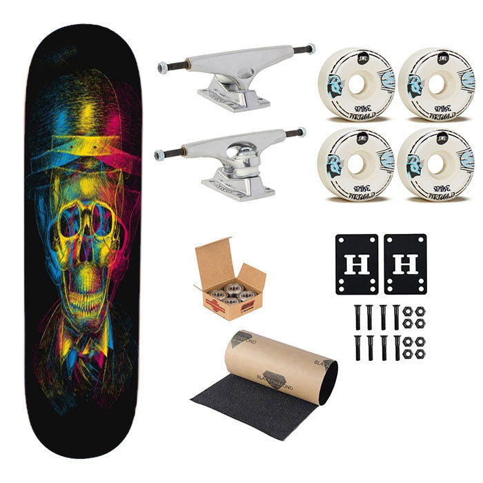 Skull Logo Skateboard Complete Board 8.0" X 31.75"