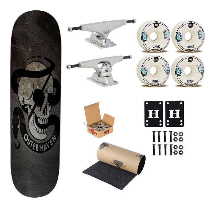 Skull Outer Haven Skateboard Complete Board 8.0" X 31.75"