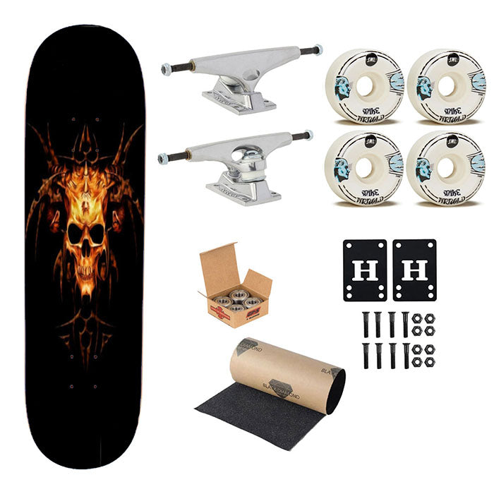 Skull Satanic Skateboard Complete Board 8.0" X 31.75"