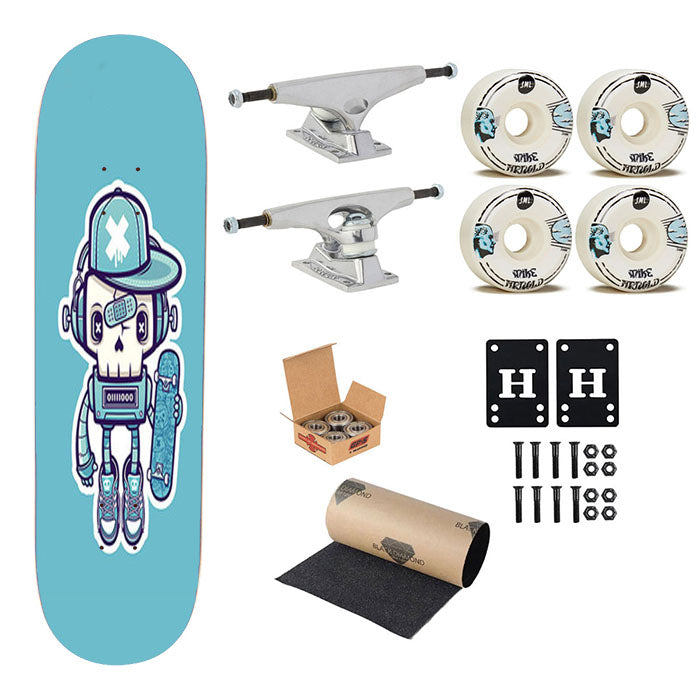 Skullbot Skateboard Complete Board 8.0" X 31.75"
