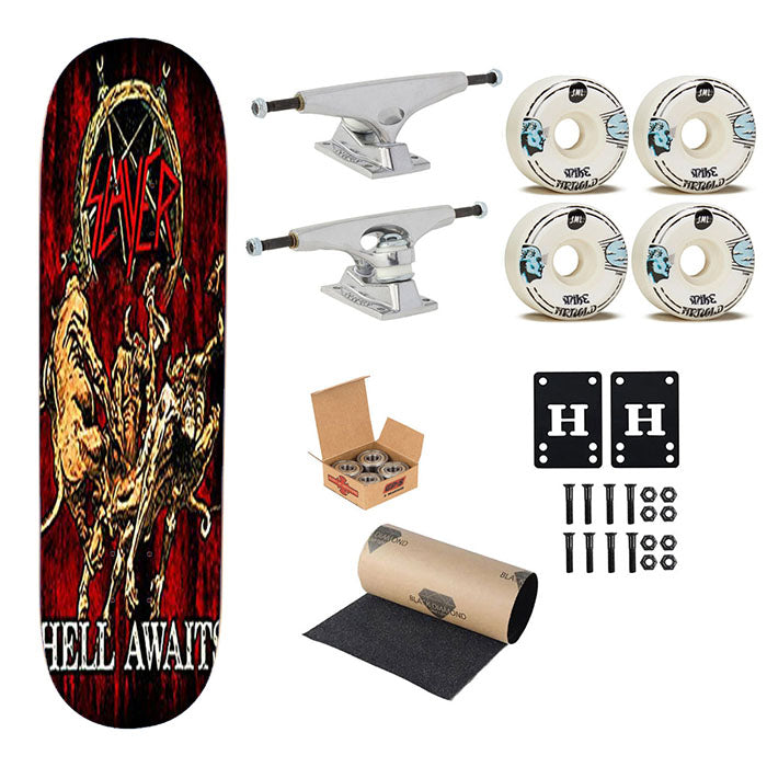 Slayer Hell Awaits Black Metal Band Skateboard Complete Board 8.0" X 31.75"