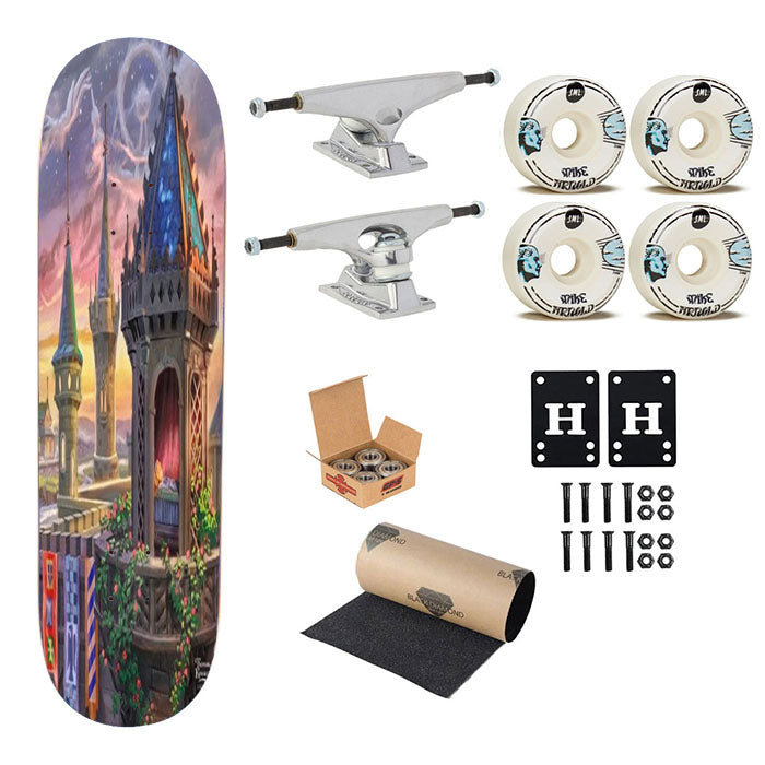 Sleeping Beauty In The Tower Skateboard Complete Board 8.0" X 31.75"