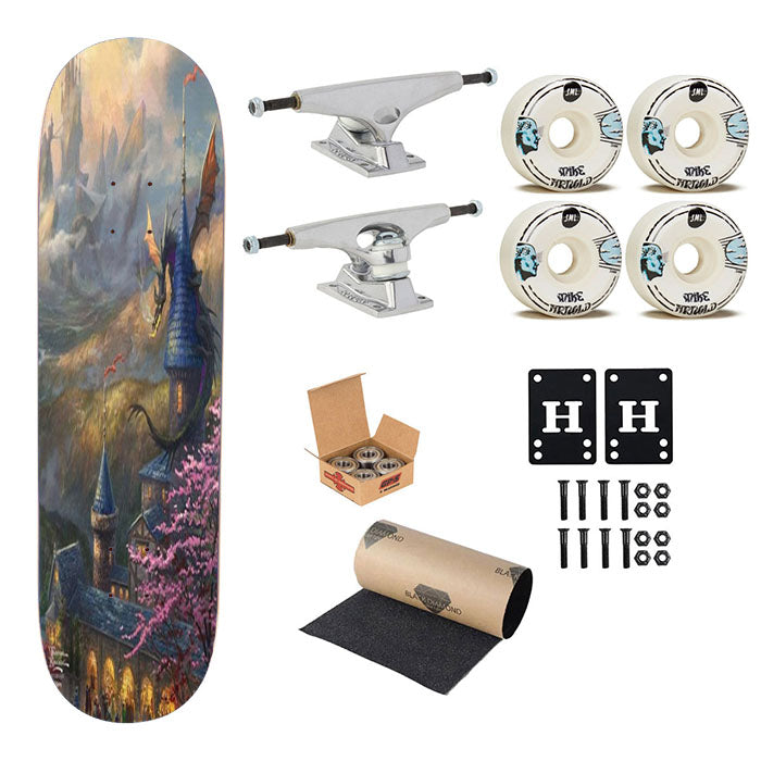 Sleeping Beauty Maleficent Skateboard Complete Board 8.0" X 31.75"