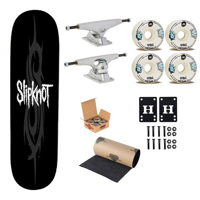 Slipknot Black And White Skateboard Complete Board 8.0" X 31.75"
